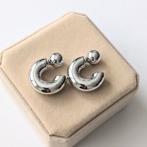 Chic Silver Statement Earrings